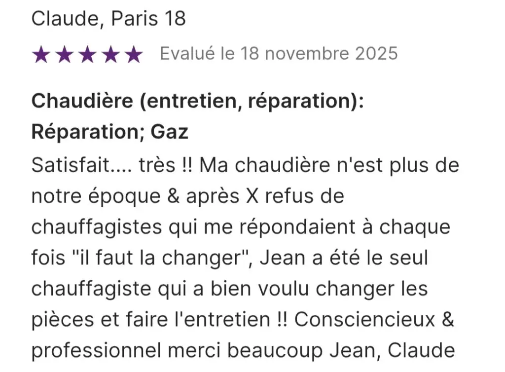 Avis clients reçu de clients satisfaits