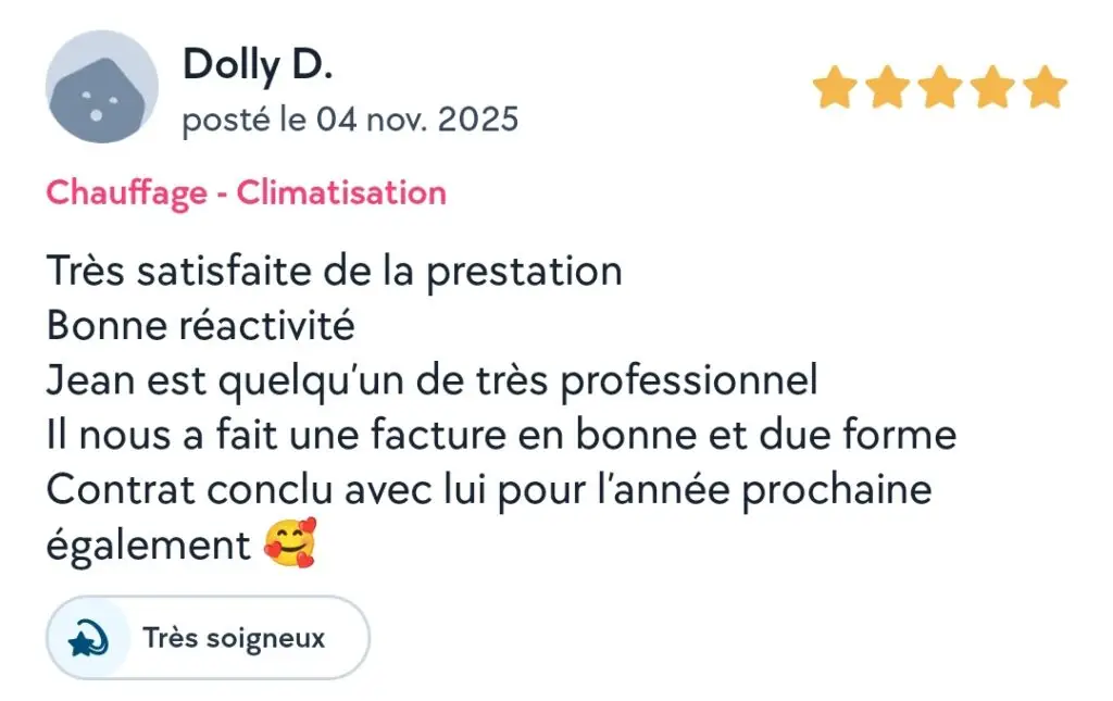 Client très satisfait de EAUBIGAZ